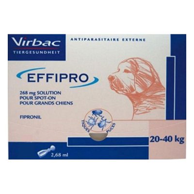 Effipro Spot-On Solution for Large Dogs 20-40 kg (45 to 88lbs) Pink